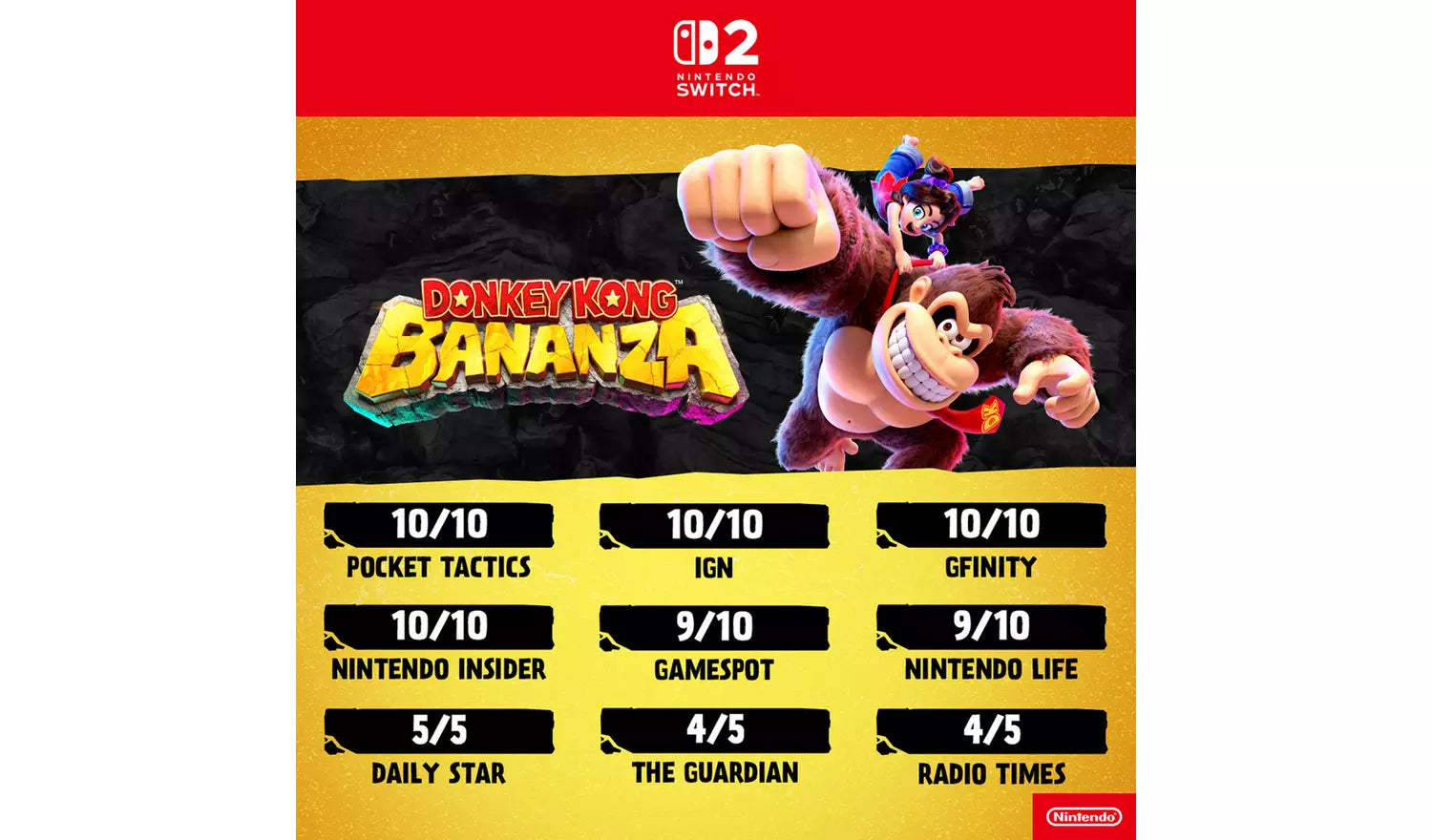 Donkey Kong Bananza – Nintendo Switch 2 | Physical Game Disc | 7+ (New) Nintendo