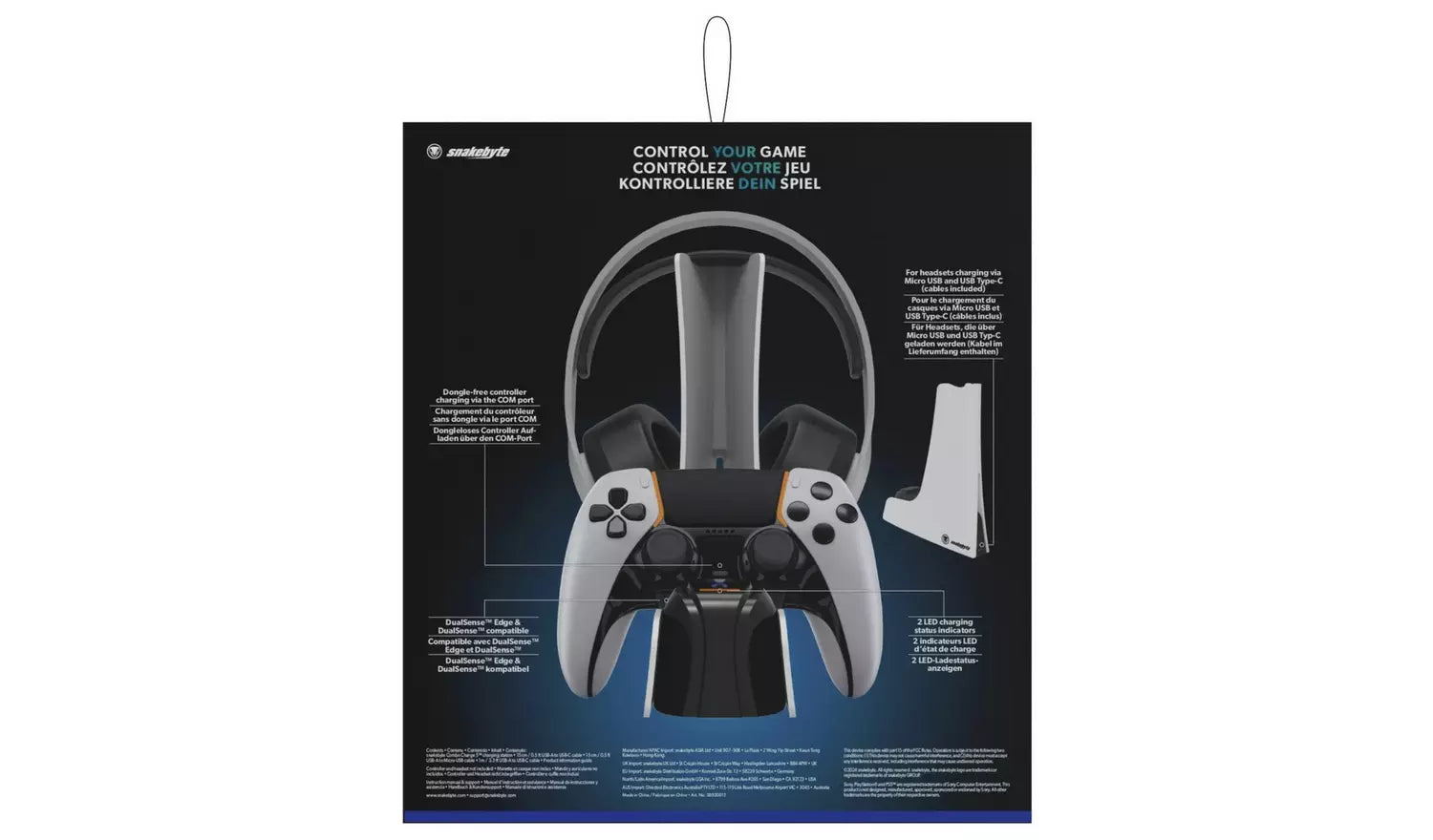 Snakebyte Combo Charge 5 for PS5 (New) Snakebyte