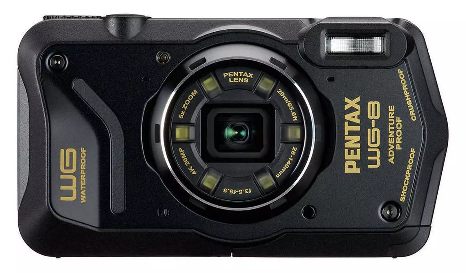 Pentax WG-8 20MP Tough Compact Camera Black (New) Pentax