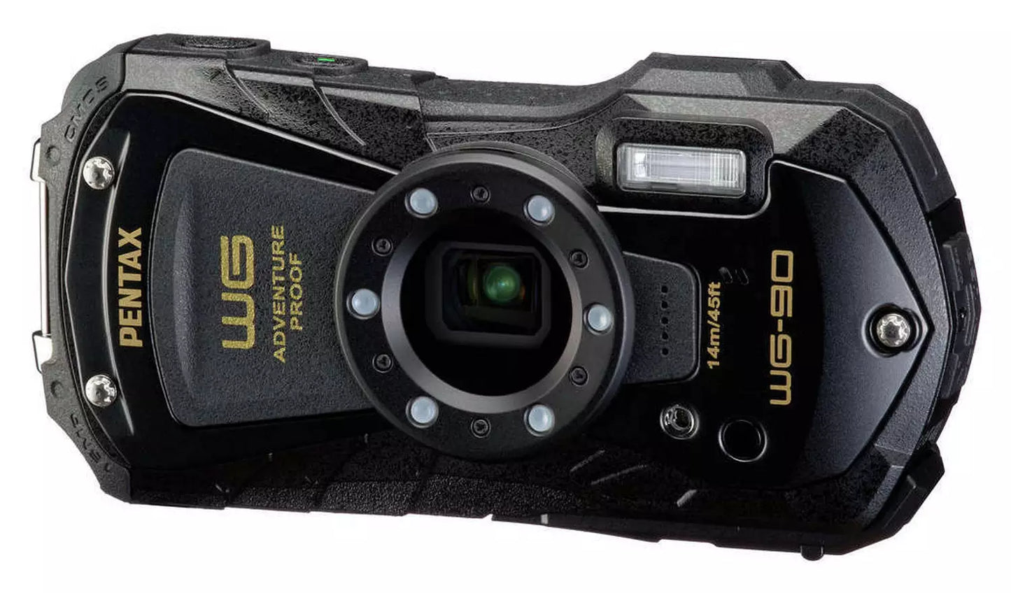 Pentax WG-90 16MP Tough Compact Camera Black (New) Pentax