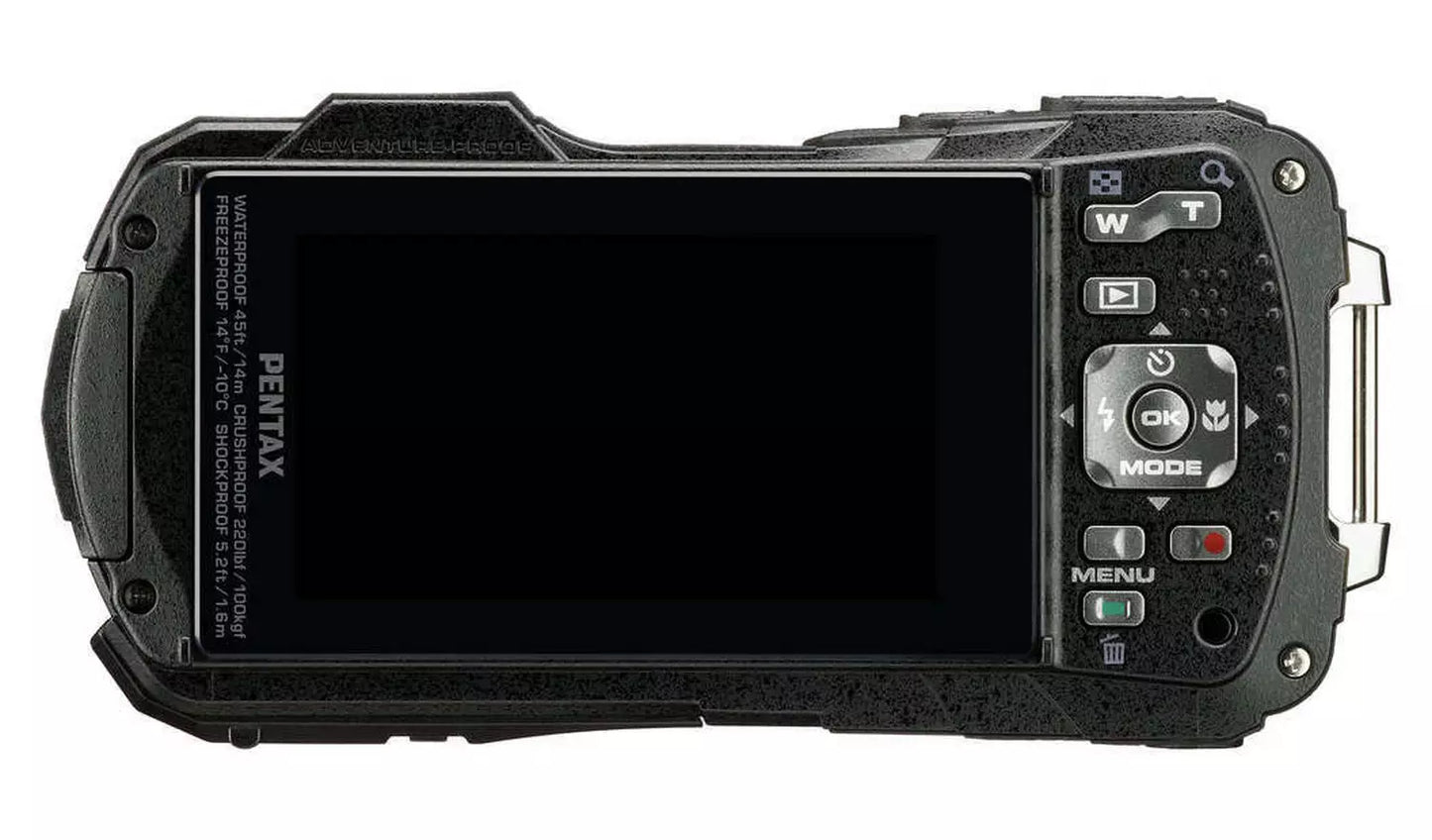 Pentax WG-90 16MP Tough Compact Camera Black (New) Pentax