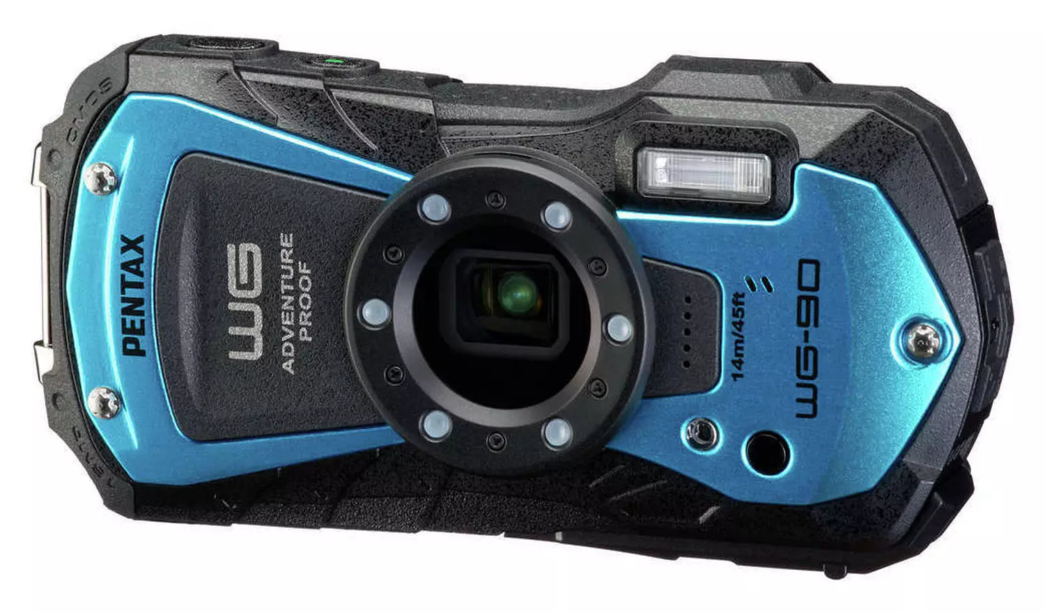 Pentax WG-90 16MP Tough Compact Camera Blue (New) Pentax