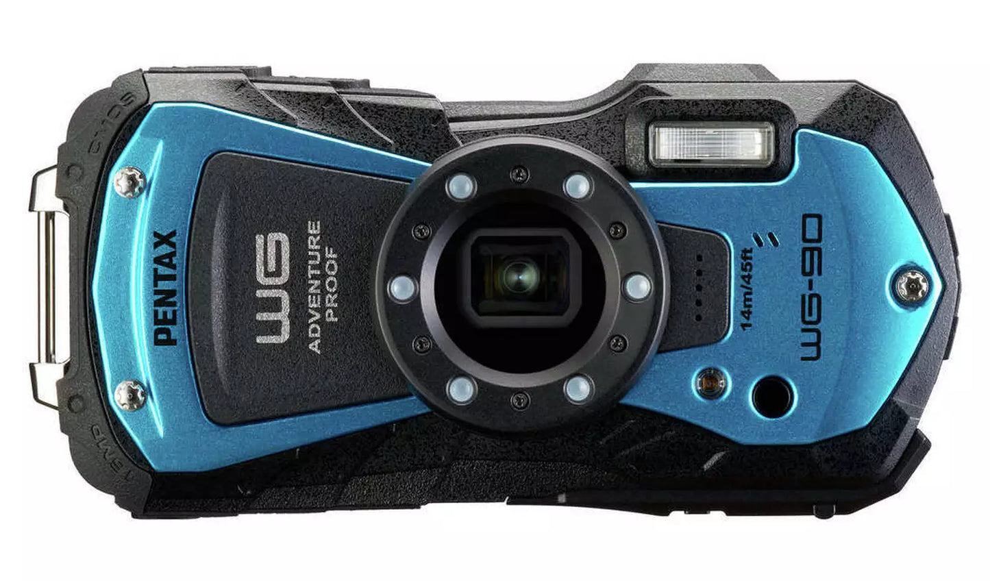 Pentax WG-90 16MP Tough Compact Camera Blue (New) Pentax