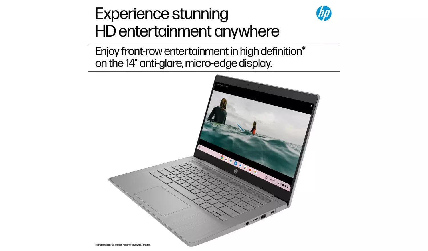 HP 14a-ne1500sa – 14" Chromebook, Intel Celeron, 4GB RAM, 64GB eMMC, Grey (Excellent Refurbished) - Funkifone