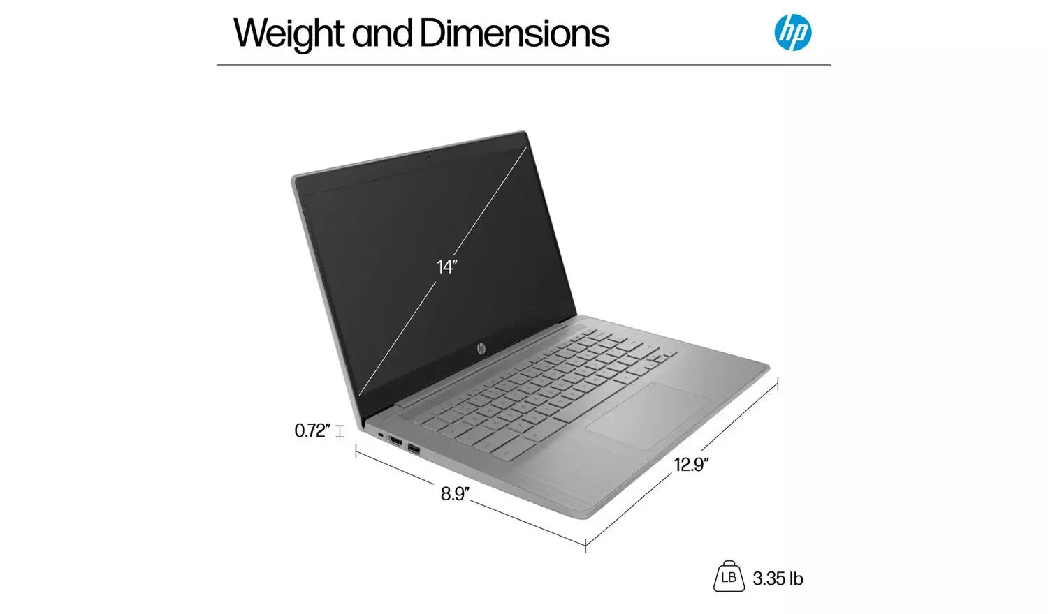 HP 14a-ne1500sa – 14" Chromebook, Intel Celeron, 4GB RAM, 64GB eMMC, Grey (Excellent Refurbished) - Funkifone