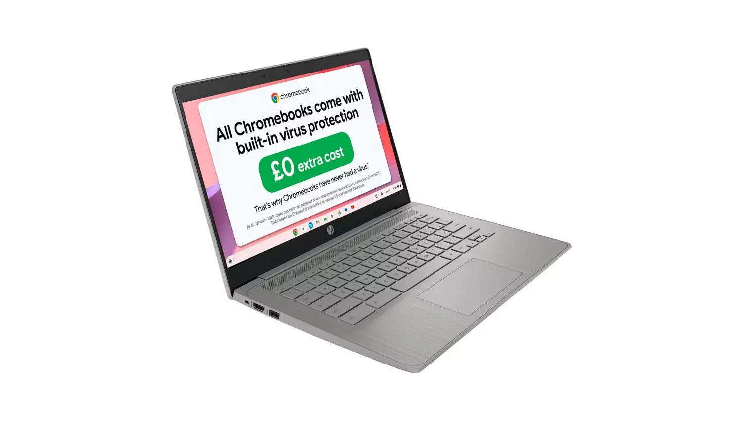 HP 14a-ne1500sa – 14" Chromebook, Intel Celeron, 4GB RAM, 64GB eMMC, Grey (Excellent Refurbished) - Funkifone