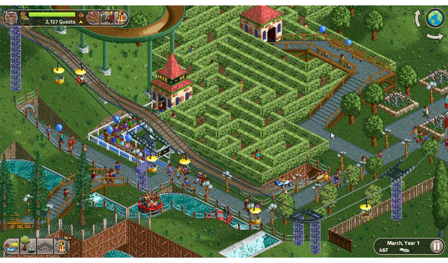 RollerCoaster Tycoon Classic – Nintendo Switch Game | Physical Game Card | 3+ (New) Nintendo