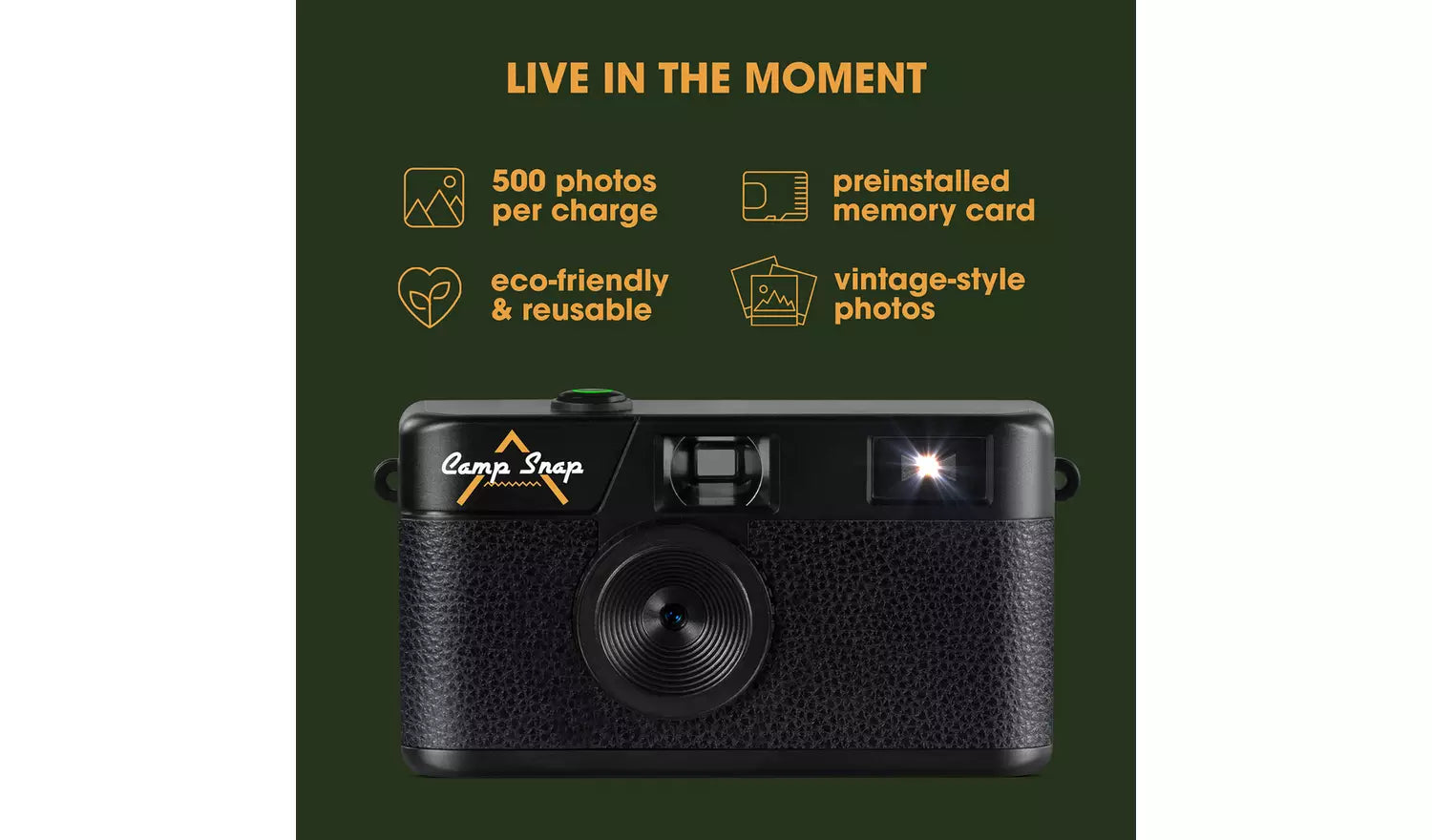 Campsnap V105 8MP Compact Digital Camera – Black (New) Campsnap