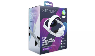 STEALTH Pro Head Strap With Power Bank For Meta Quest 3 & 3S, White – (New) Stealth