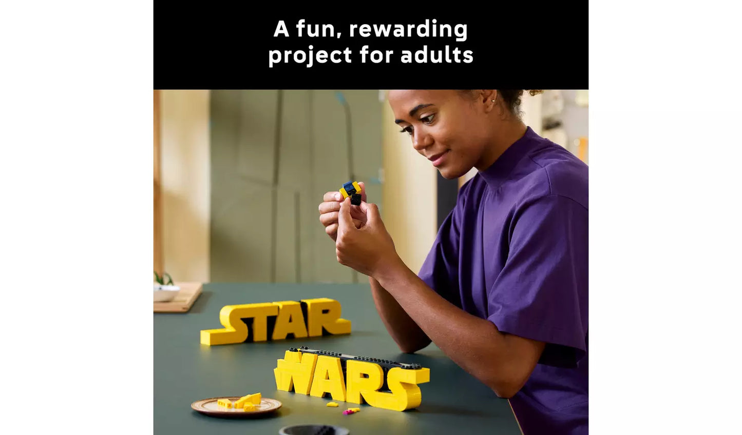 LEGO Star Wars Brick-Built Star Wars Logo Sign Set | Ages 18+ | Model 75407 | NEW LEGO