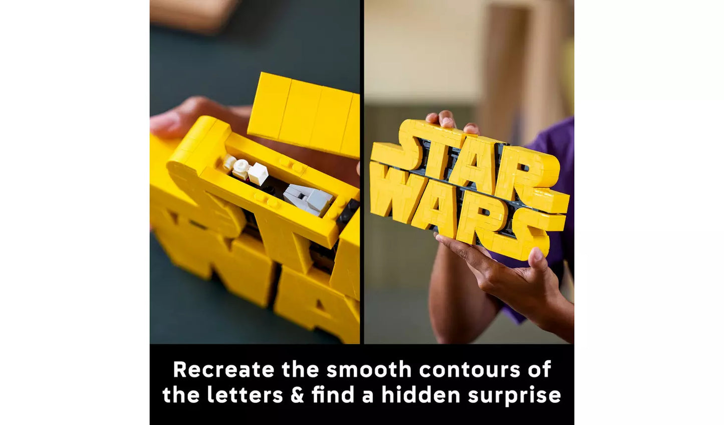 LEGO Star Wars Brick-Built Star Wars Logo Sign Set | Ages 18+ | Model 75407 | NEW LEGO