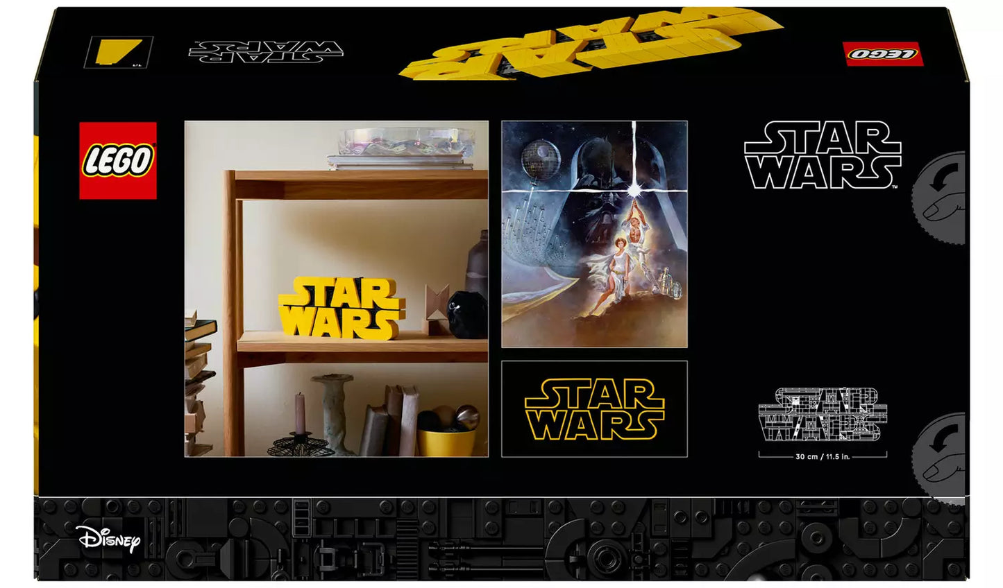 LEGO Star Wars Brick-Built Star Wars Logo Sign Set | Ages 18+ | Model 75407 | NEW LEGO
