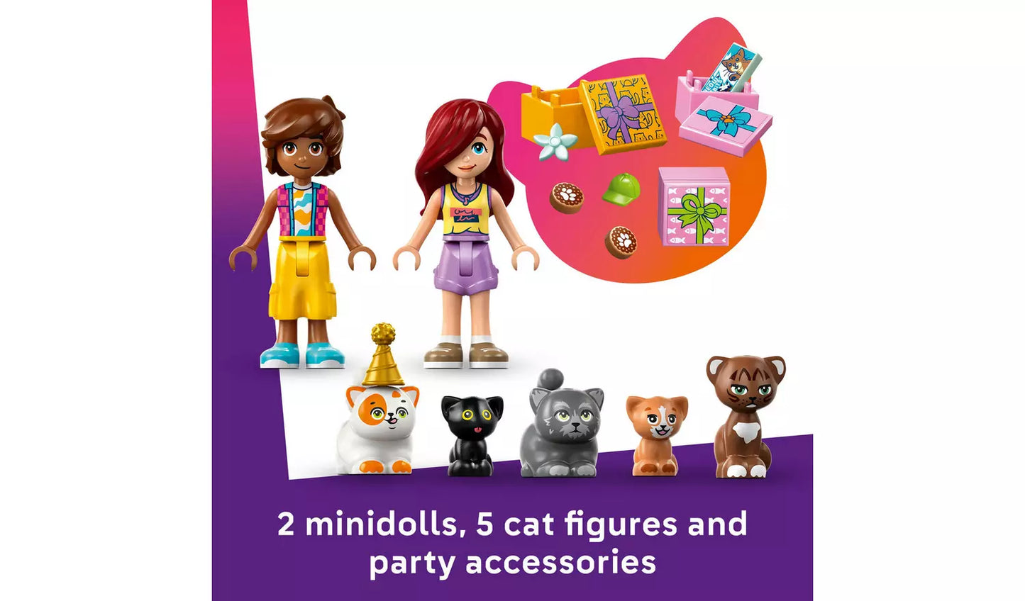 LEGO Friends Cat Birthday Party & Tree House Toy | Ages 6+ | Model 42666 | 321 Pieces | New LEGO