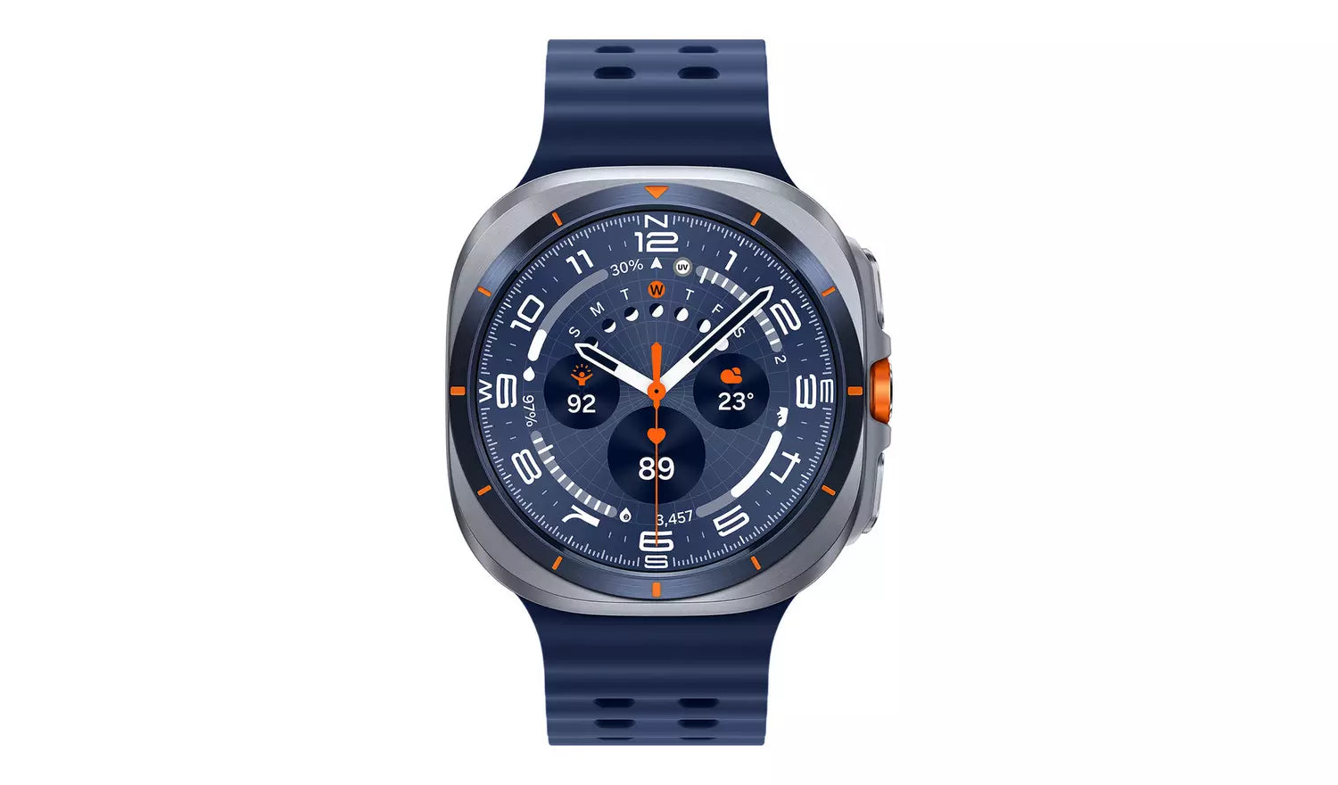 Samsung Galaxy Watch Ultra LTE – 47mm Smartwatch, Titanium Blue - Marine Band Blue (Pristine Condition) Samsung