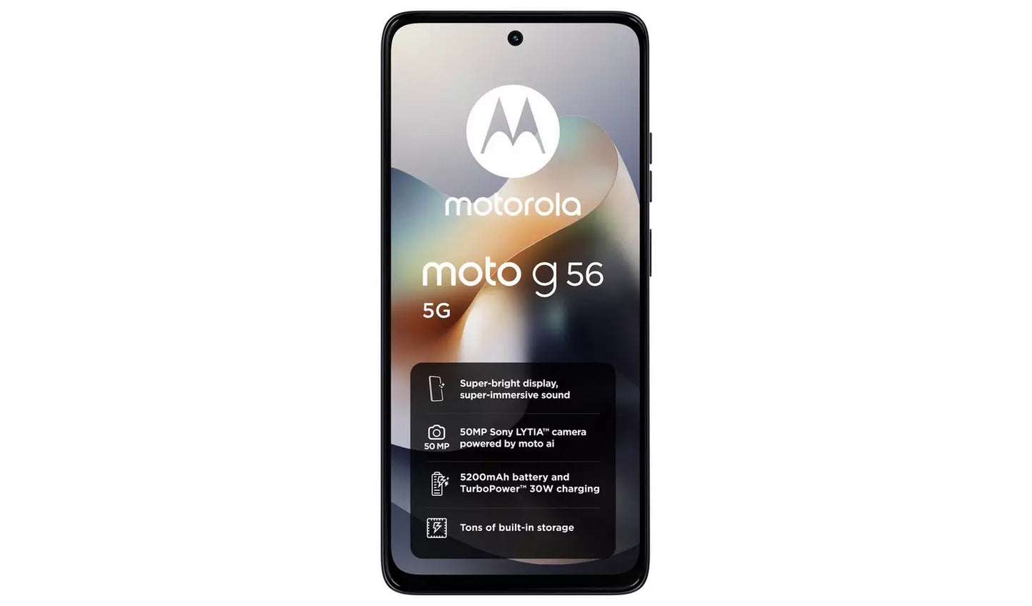 Motorola Moto G56 5G 256GB Mobile Phone – Black Oyster (New) Motorola