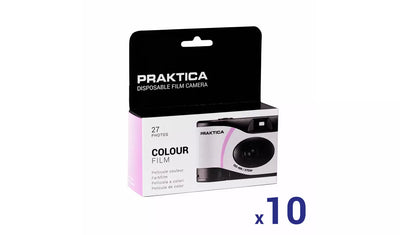 Praktica 27 Exposure Disposable 35mm Film Camera – Pink (10 Pack) (New) Praktica