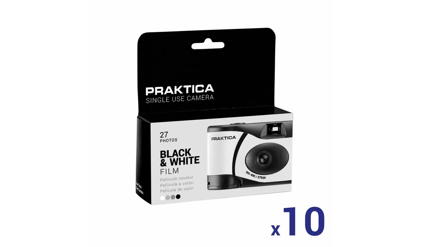 Praktica Single Use Disposable Cameras 10 Pack Black & White (New) Praktica