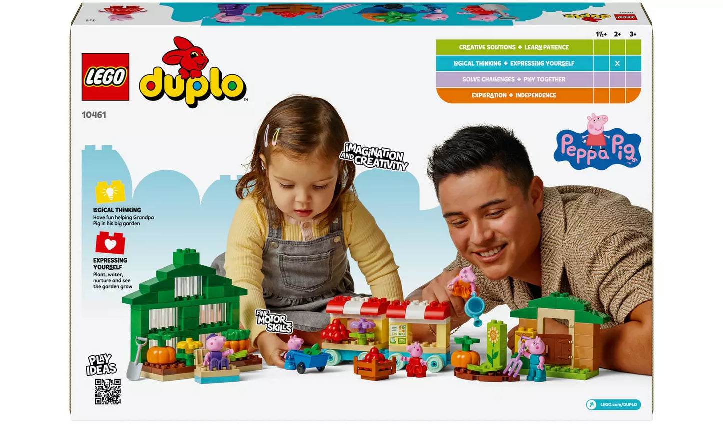 LEGO DUPLO Peppa Pig Grandpa Pig’s Garden & Greenhouse | Ages 2+ | Model 10461 | New LEGO