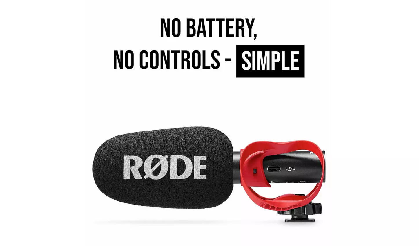 RØDE VideoMic GO II Shotgun Microphone with HELIX Mount – Black (New) RØDE