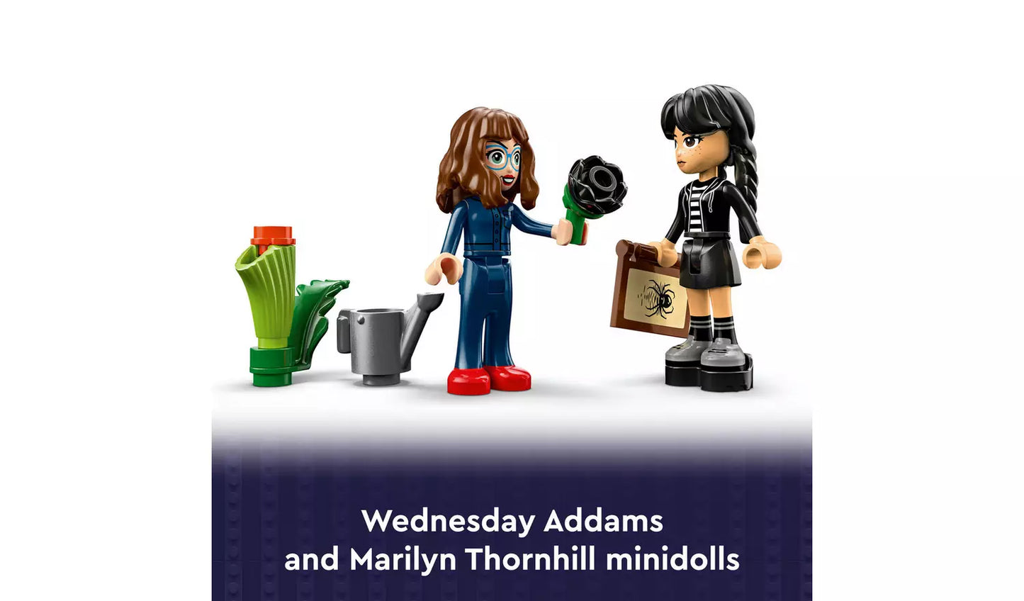 LEGO Wednesday Black Dahlia Flower Toy with Mini Dolls | Ages 9+ | Model 76784 | New LEGO