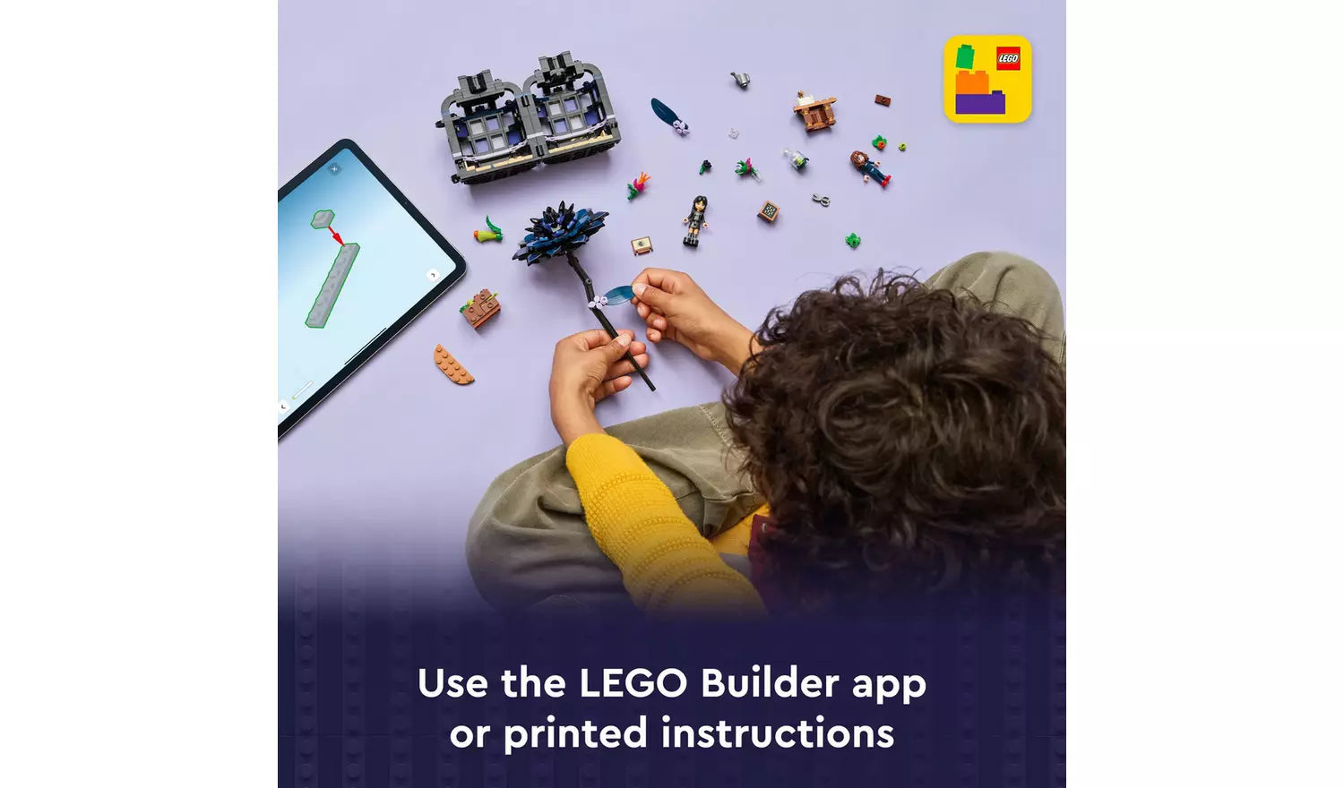 LEGO Wednesday Black Dahlia Flower Toy with Mini Dolls | Ages 9+ | Model 76784 | New LEGO