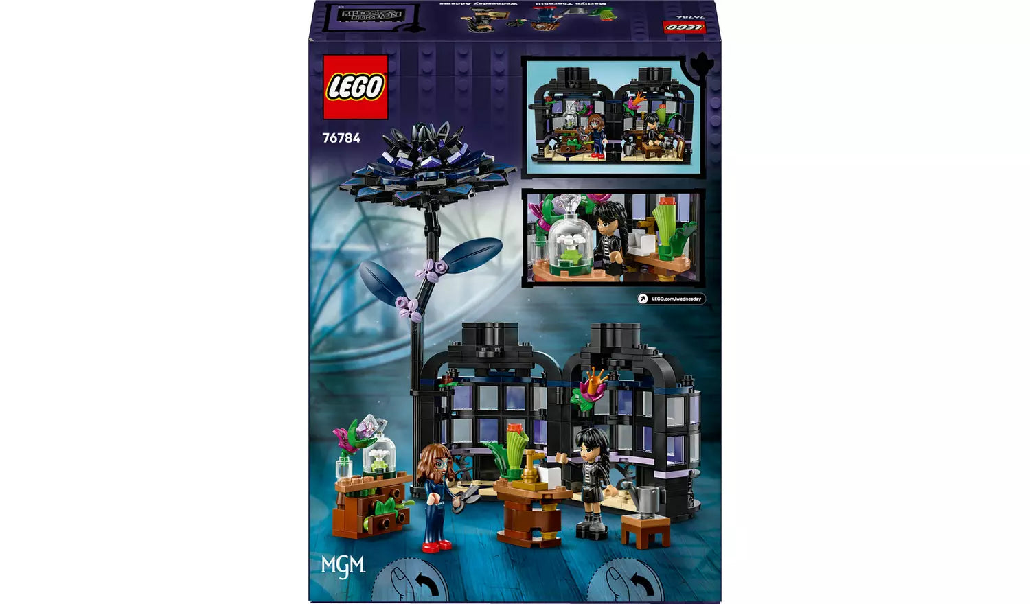 LEGO Wednesday Black Dahlia Flower Toy with Mini Dolls | Ages 9+ | Model 76784 | New LEGO