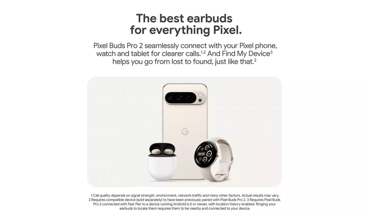 Google Pixel Buds Pro 2 In-Ear Wireless Earbuds - Peony (New) Google