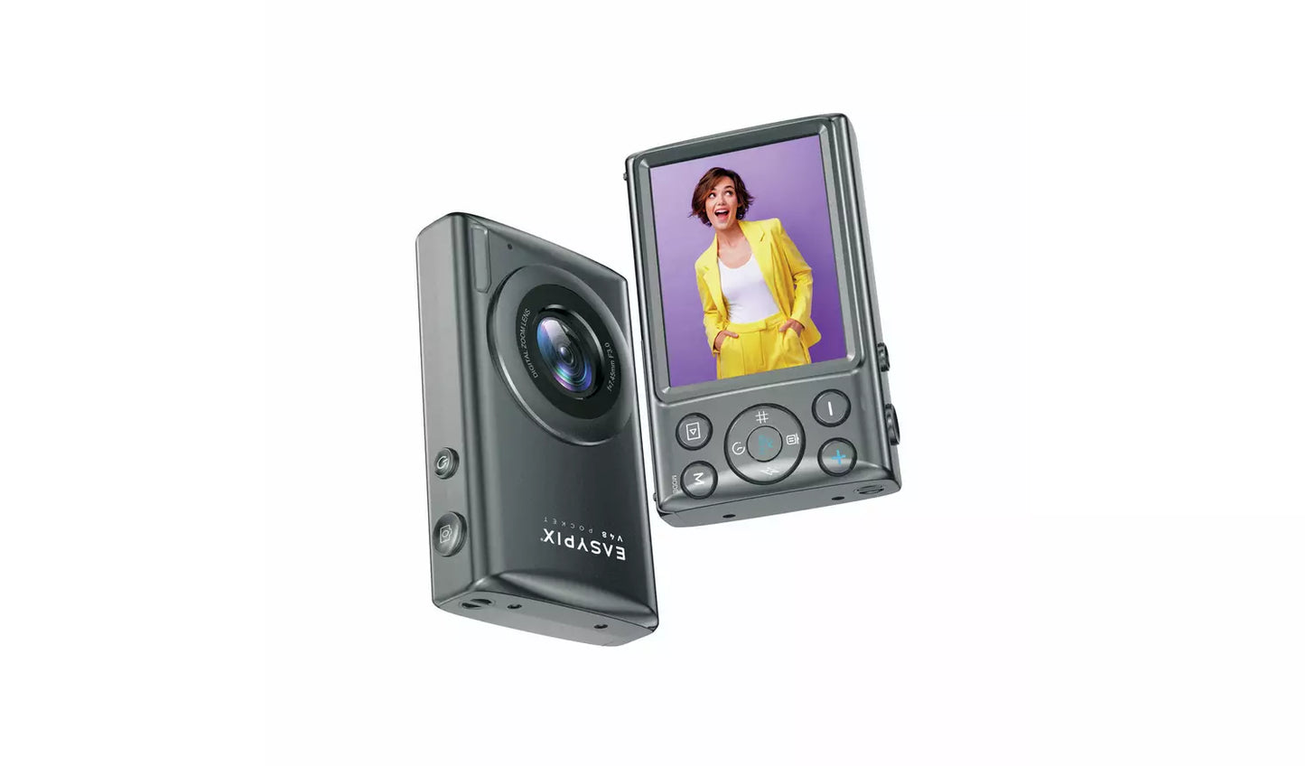 Easypix V48 Pocket Digital Camera – Anthracite (New) Easypix
