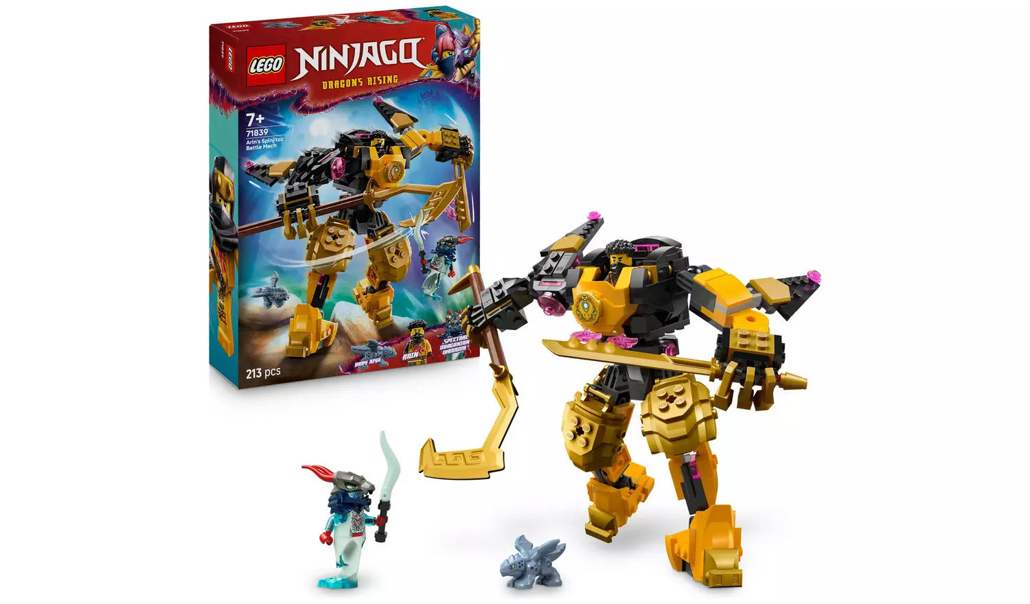 LEGO NINJAGO Arin’s Spinjitzu Battle Mech Toy Set | Ages 7+ | Model 71839 | New LEGO
