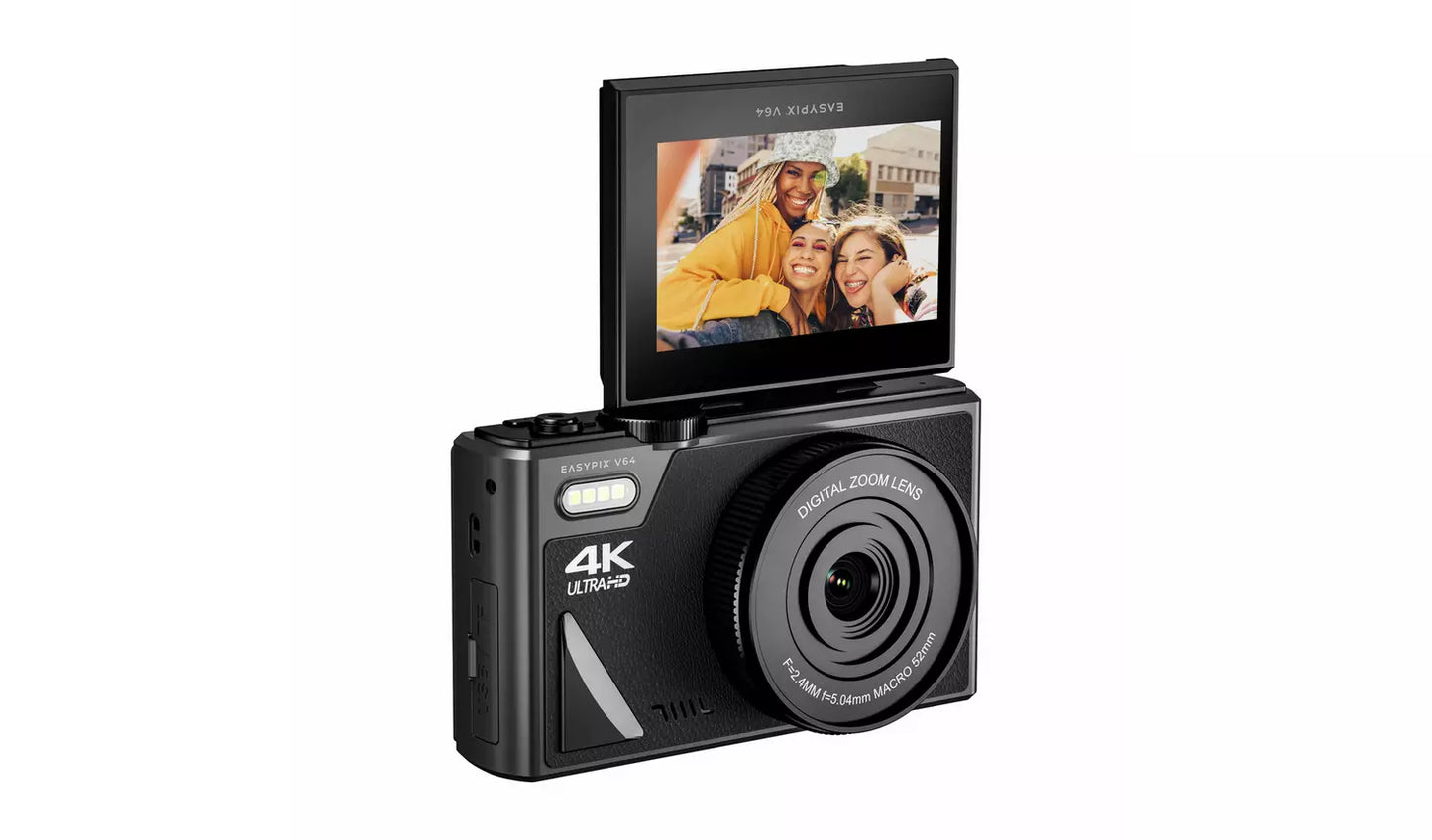 Easypix V64 Flip 4K Vlogging Digital Camera (New) Easypix
