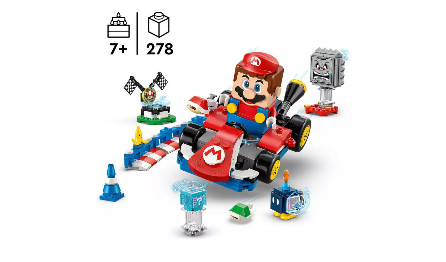LEGO Mario Kart – Interactive Mario & Standard Kart Toy Building Set | Ages 7+ | Model 72043 | New LEGO