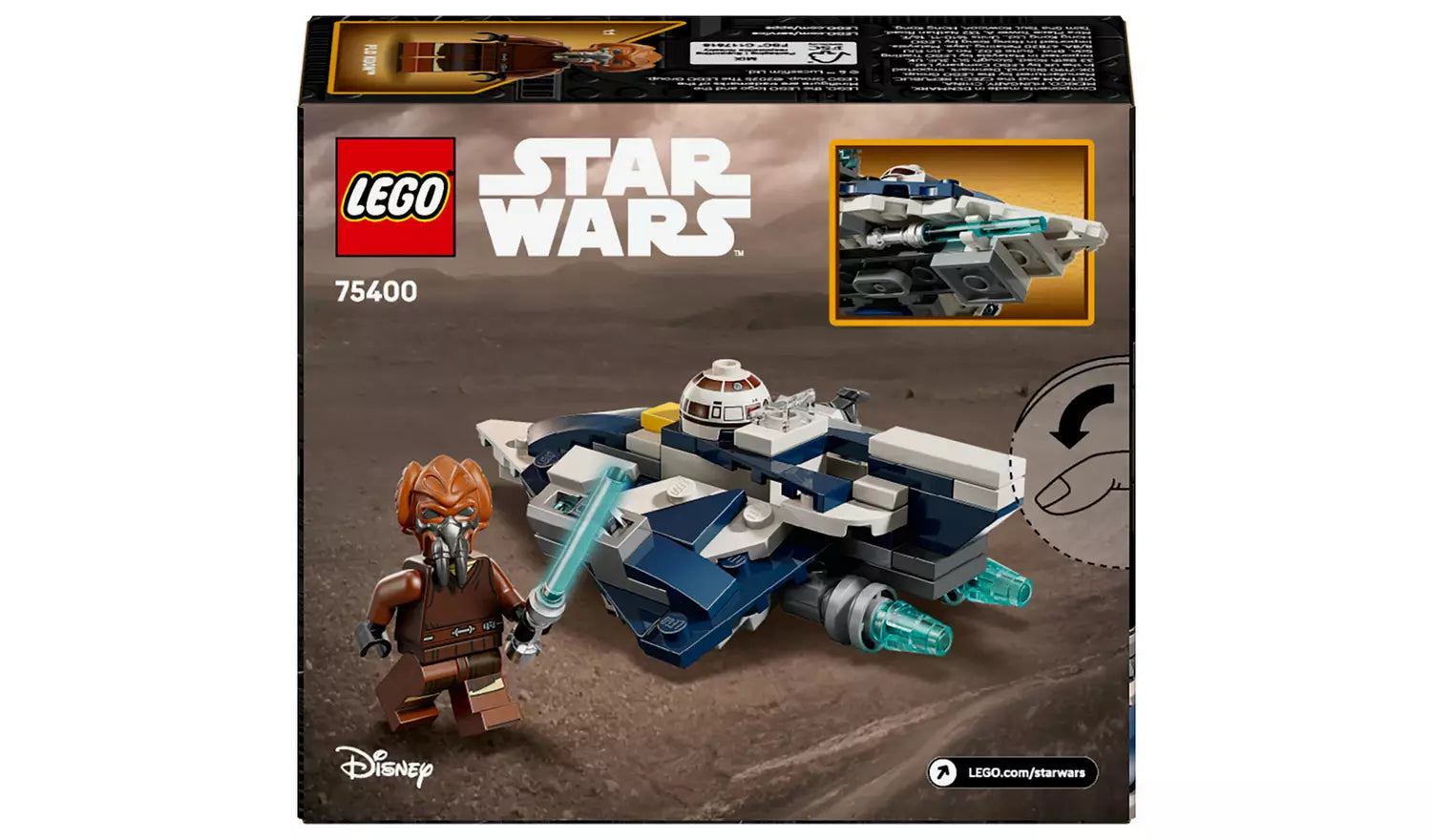 LEGO Star Wars Plo Koon Jedi Starfighter Microfighter | Ages 6+ | Model 75400 | New LEGO