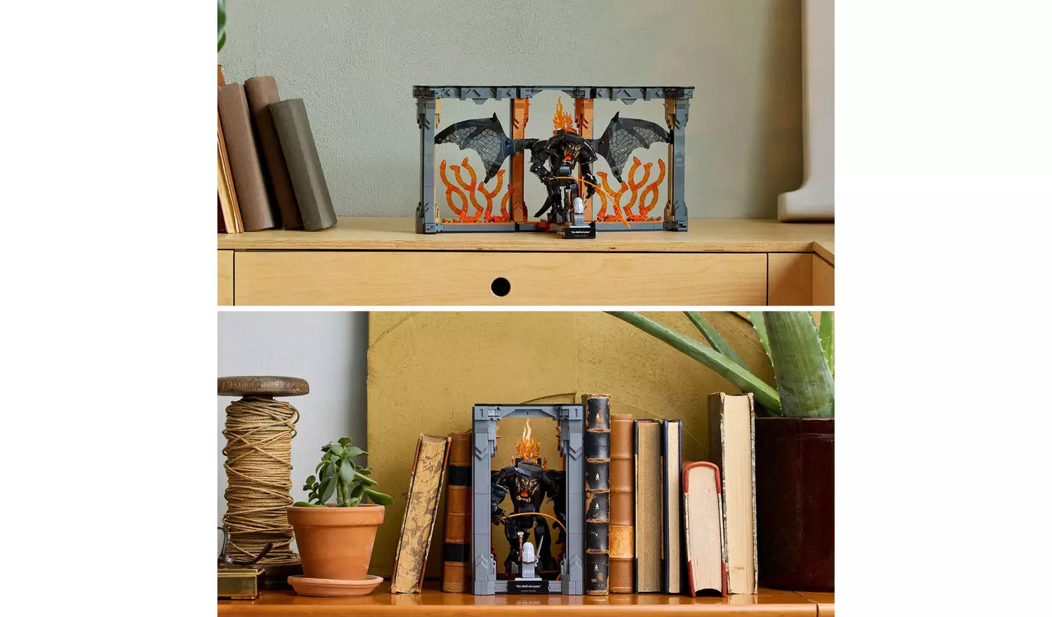 LEGO Icons The Lord of the Rings Balrog Book Nook Set for Adults | Ages 18+ | Model 10367 | NEW LEGO