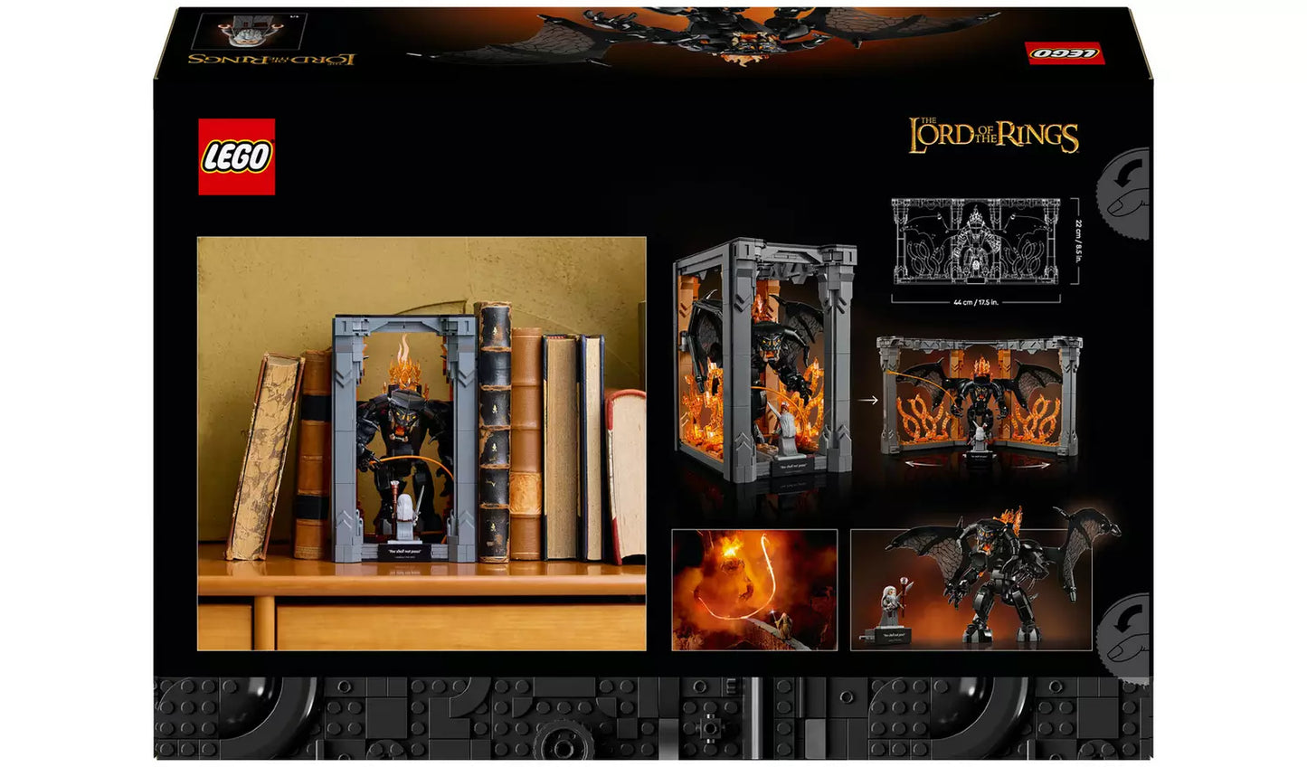 LEGO Icons The Lord of the Rings Balrog Book Nook Set for Adults | Ages 18+ | Model 10367 | NEW LEGO
