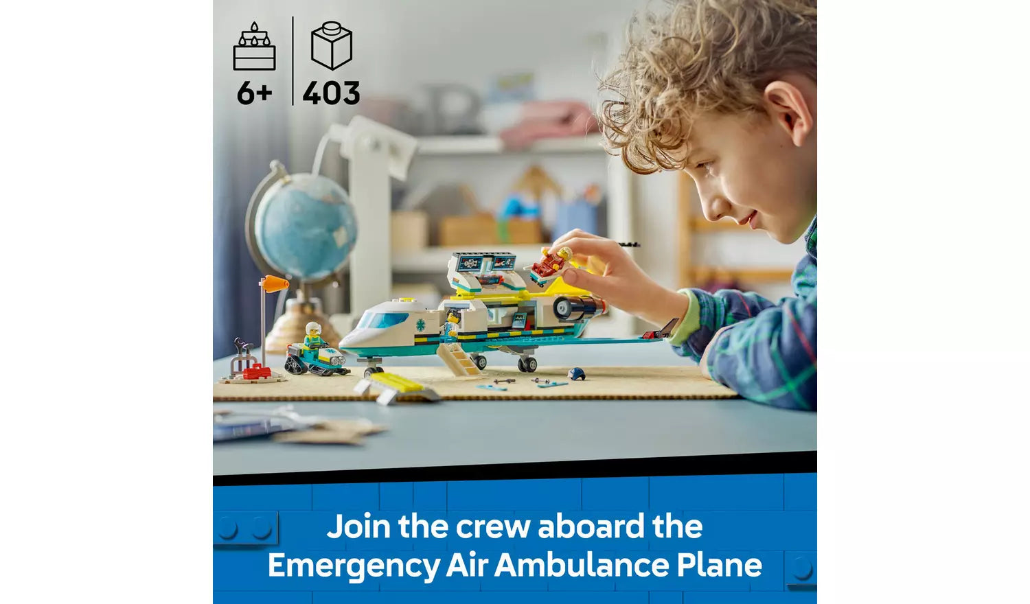 LEGO City Emergency Air Ambulance Plane Toy Playset | Ages 6+ | Model 60465 | New LEGO