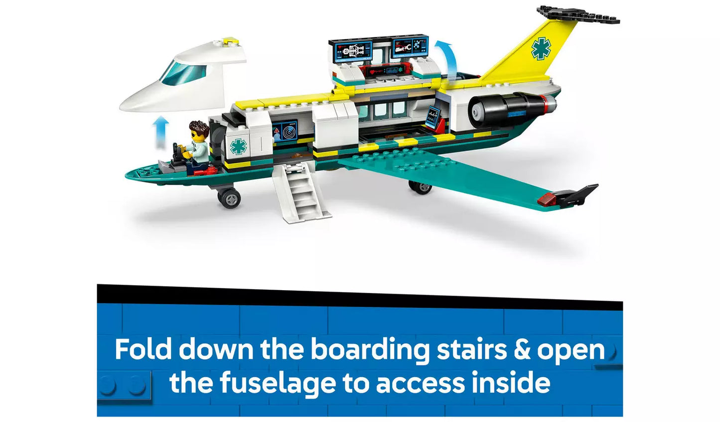LEGO City Emergency Air Ambulance Plane Toy Playset | Ages 6+ | Model 60465 | New LEGO