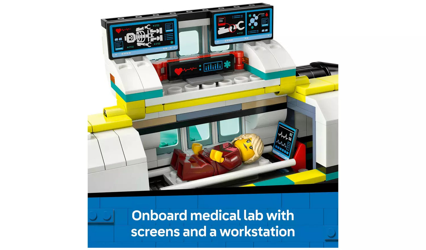 LEGO City Emergency Air Ambulance Plane Toy Playset | Ages 6+ | Model 60465 | New LEGO