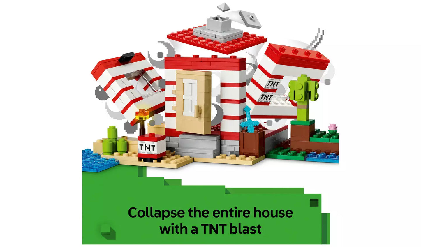 LEGO Minecraft The TNT Jungle House Toy with Figures | Ages 8+ | Model 21275 | New LEGO