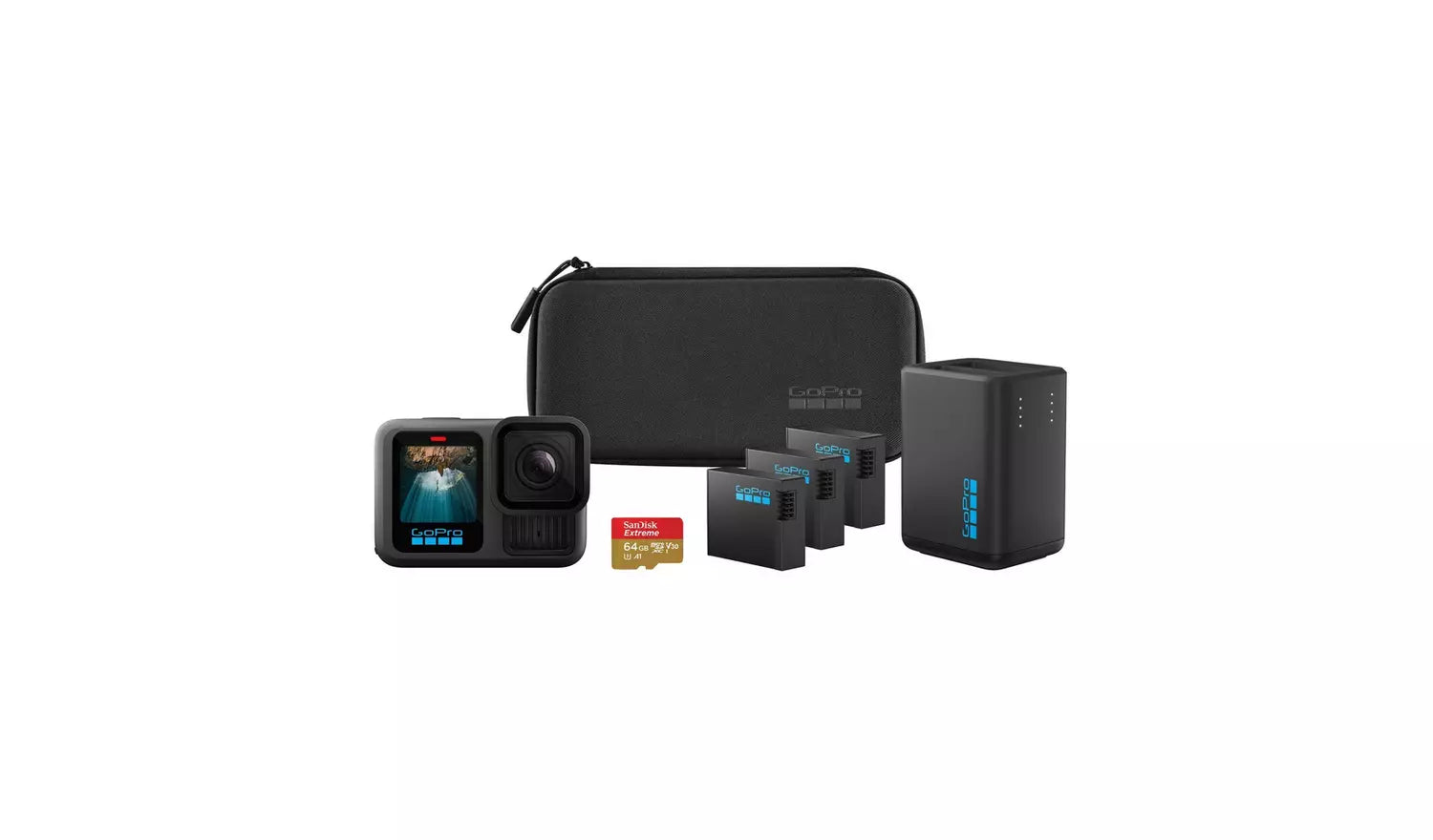 Go Pro Hero13 Extendend Power Bundle - Black (New) Go Pro