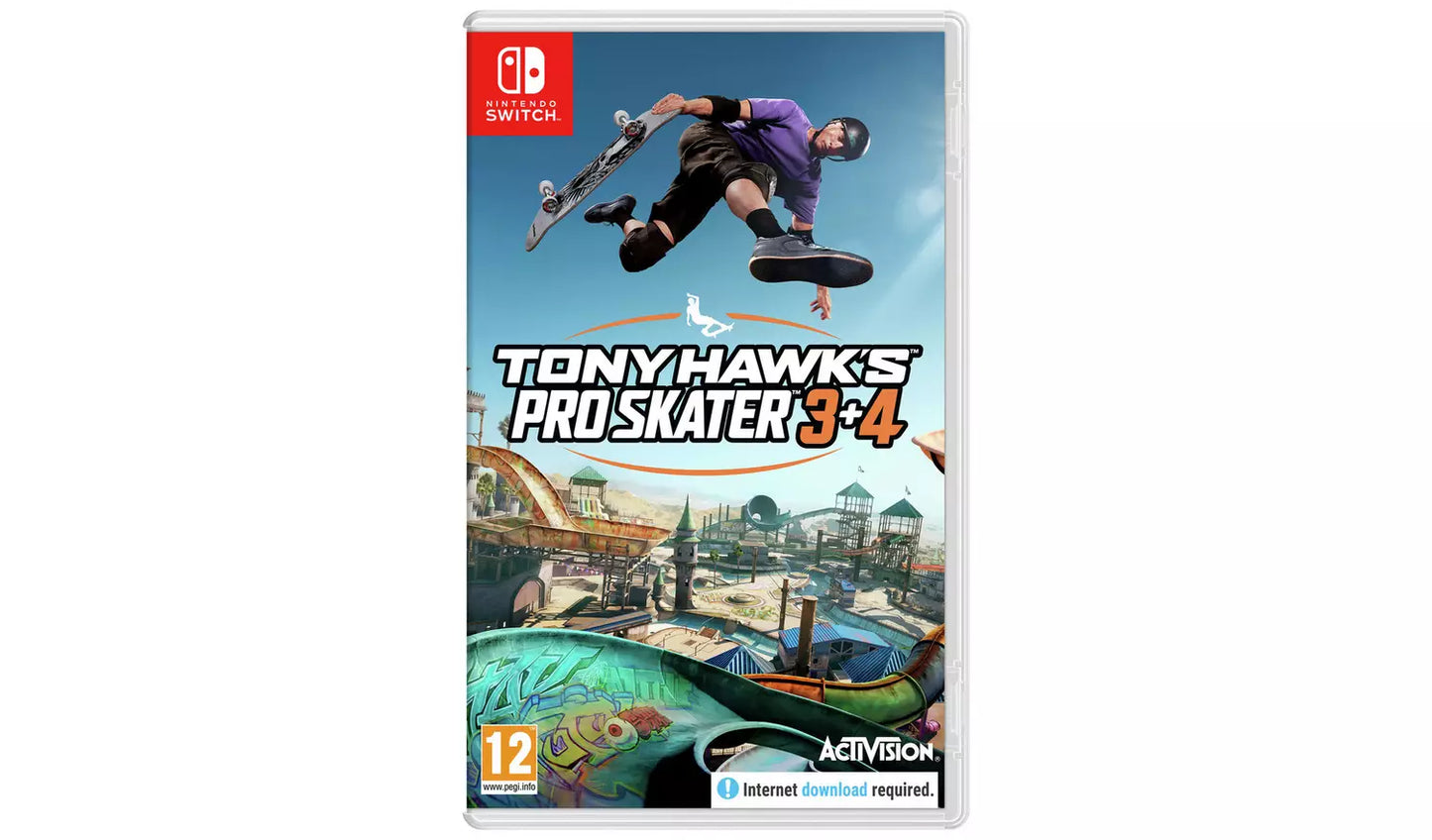 Tony Hawk's Pro Skater 3 + 4 – Nintendo Switch Game | Physical Game Card | 12+ (New) Nintendo