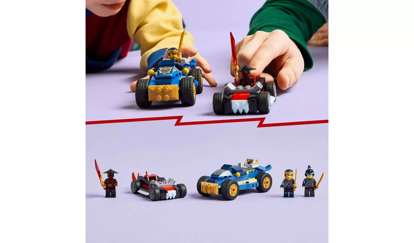 LEGO NINJAGO Rogue vs. Drix Race Car Duel Building Toy | Ages 4+ | Model 71840 | New LEGO