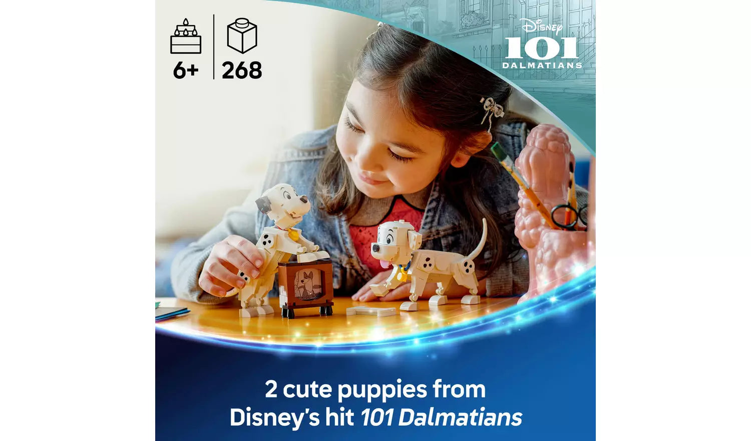 LEGO Disney Lucky & Penny 101 Dalmatians Puppies Set | Ages 6+ | Model 43271 LEGO