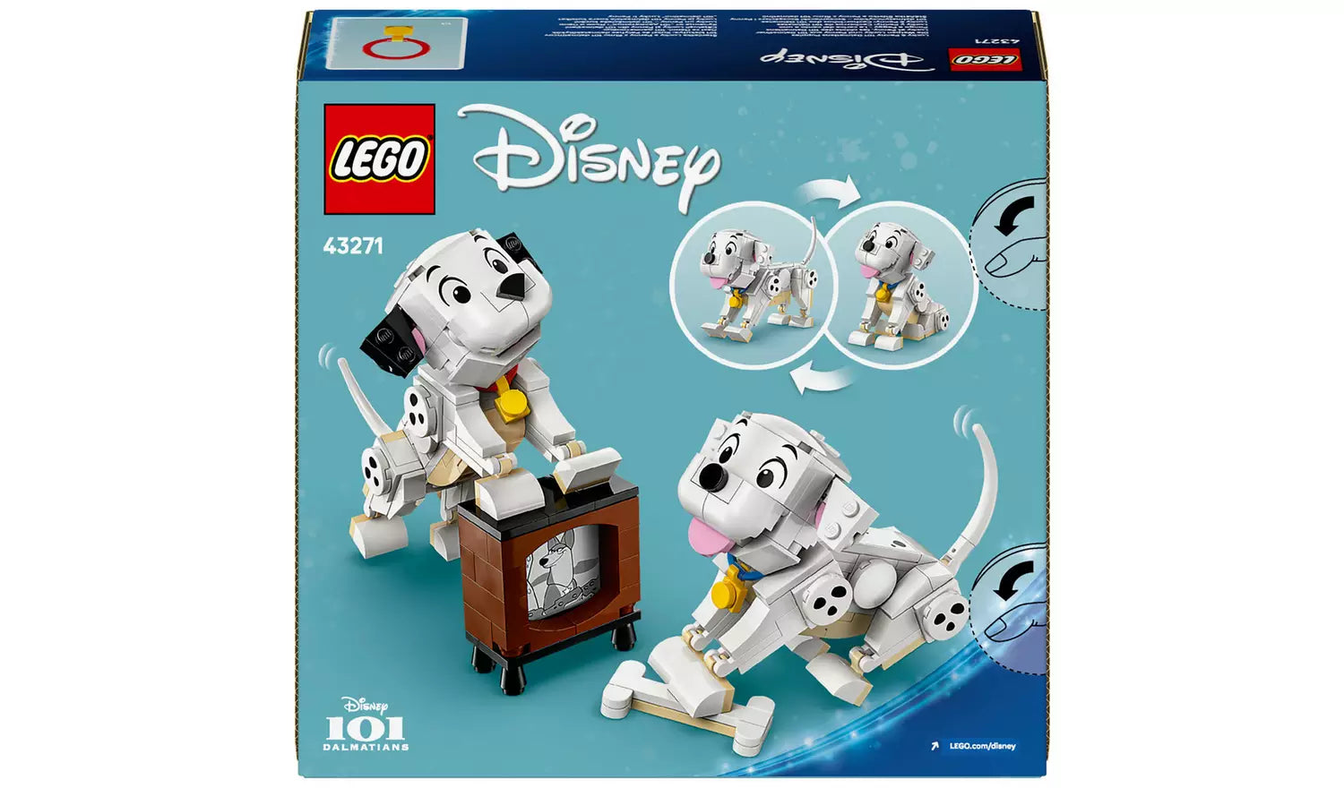 LEGO Disney Lucky & Penny 101 Dalmatians Puppies Building Toy Set | Ages 6+ | Model 43271 | New LEGO