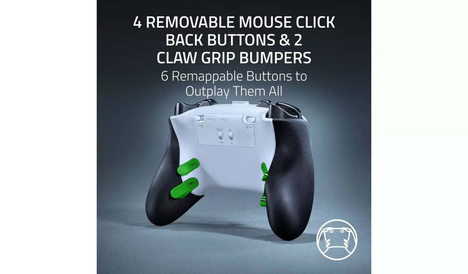 Razer Raiju V3 Pro Wireless Controller – White (New) Razer