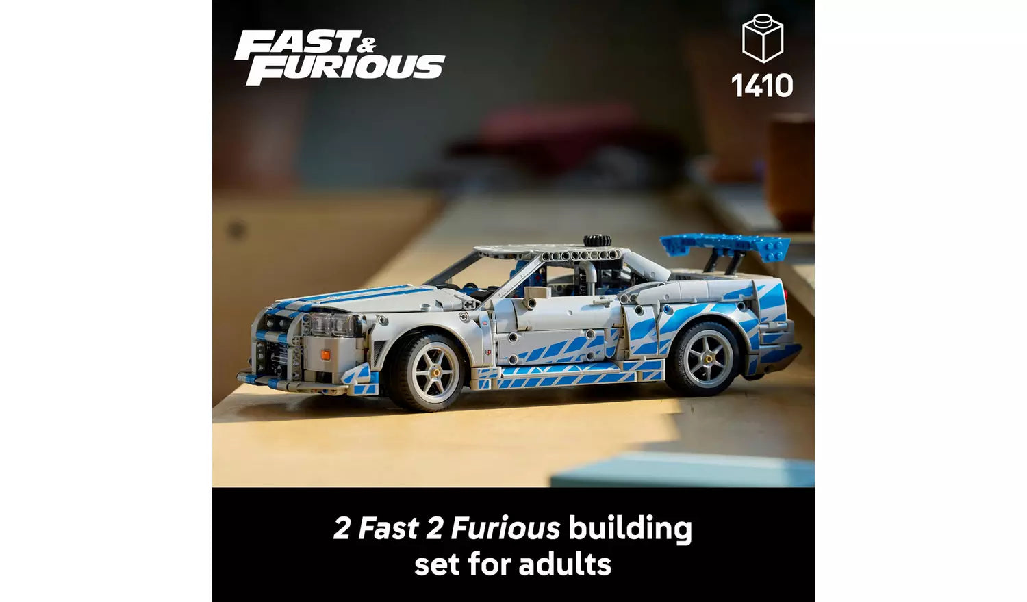 LEGO Technic 2 Fast 2 Furious Nissan Skyline GT-R R34 Car Set | Ages 18+ | Model 42210 | NEW LEGO