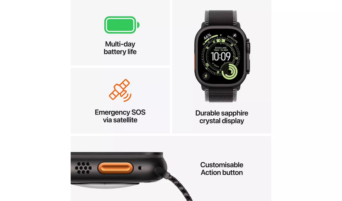 Apple Watch Ultra 3 GPS+Cell 49mm Light Blue Alpine Loop - (New) Apple