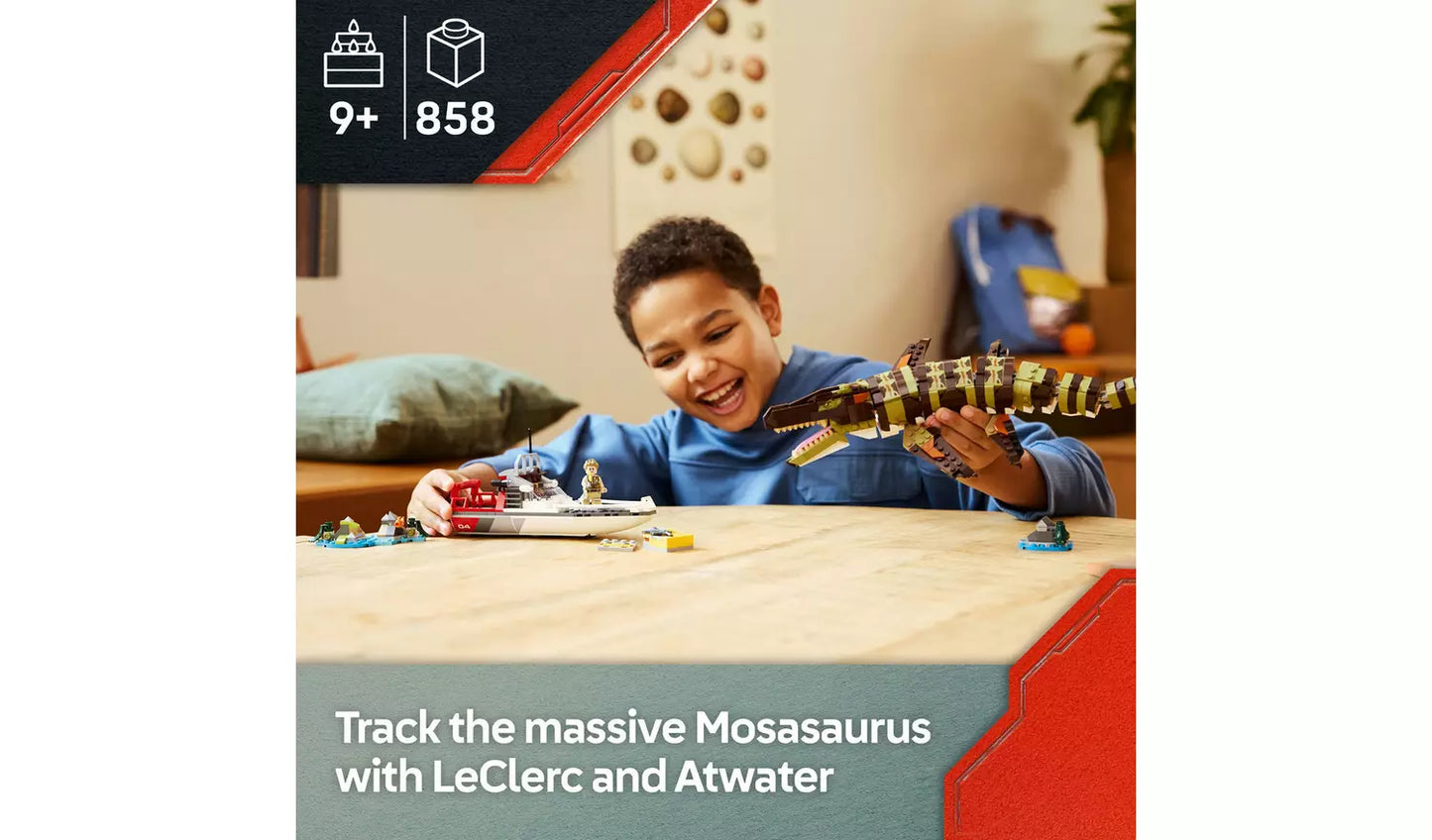 LEGO Jurassic World Mosasaurus Boat Mission | Ages 9+ | Model 76974 | New LEGO