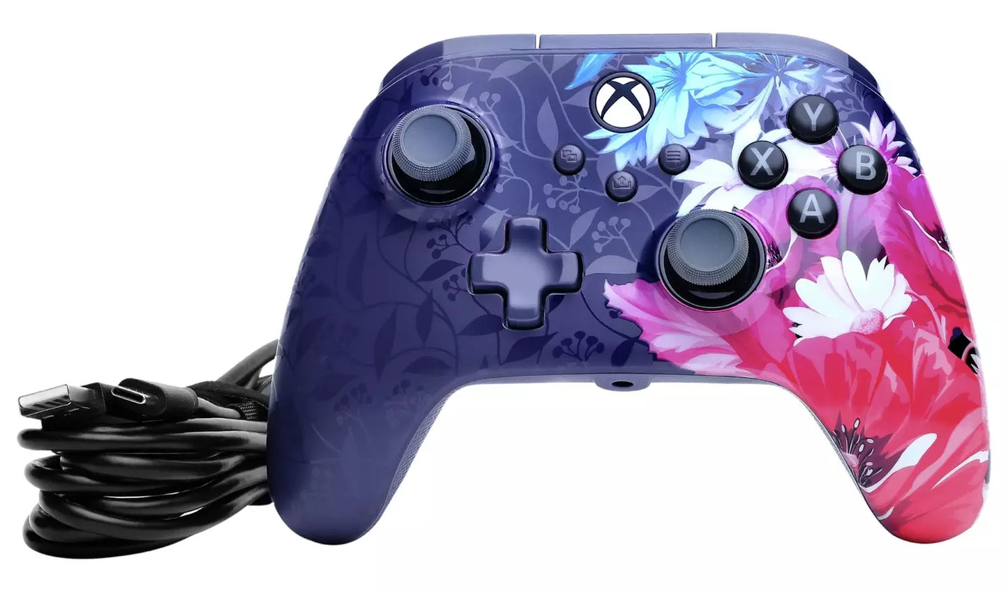 PowerA Hall Effect Advantage+ Xbox Wired Controller – Night Blossom (New) Xbox