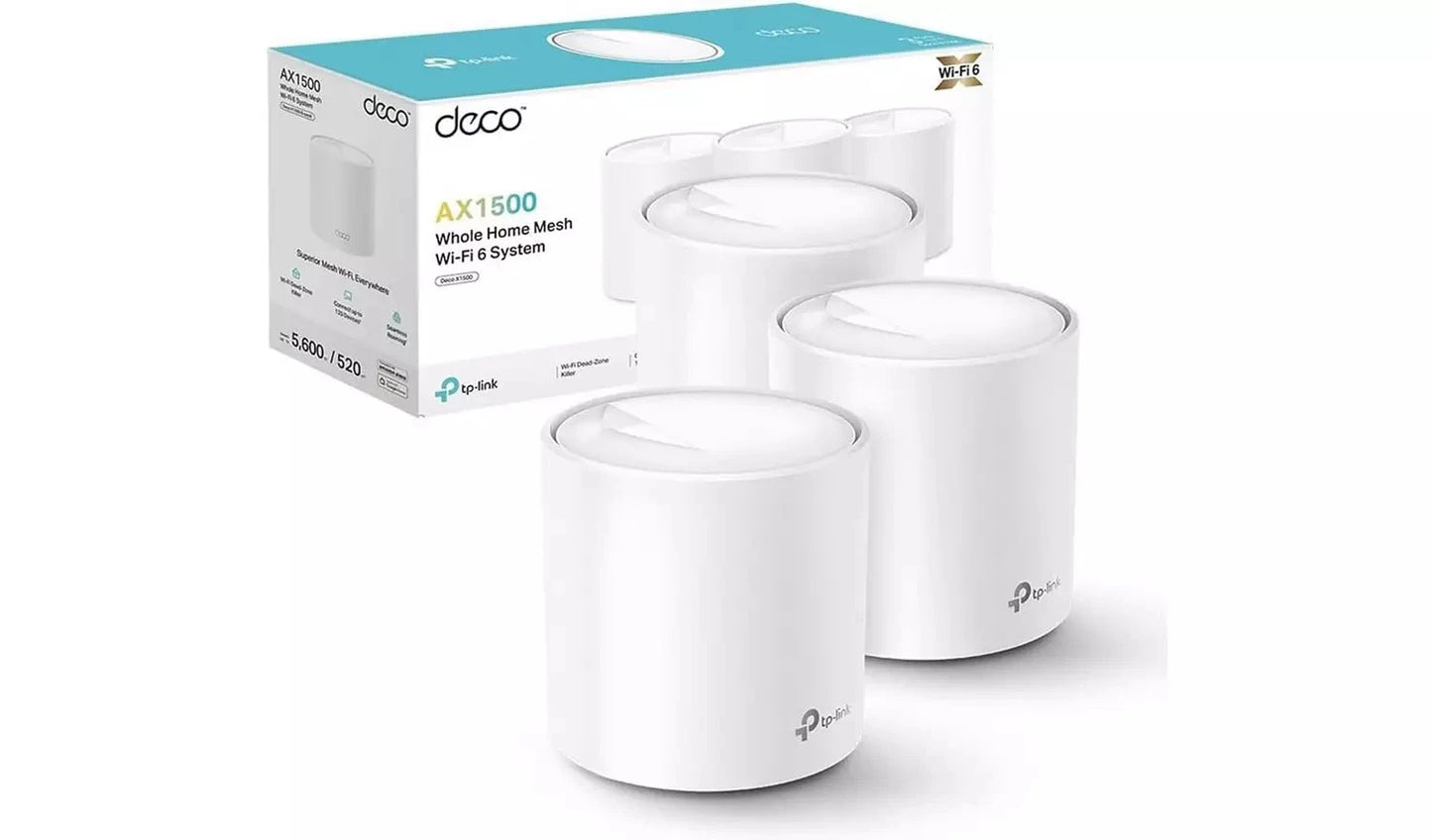 TP-Link Deco X1500 AX1500 Whole Home Mesh Wi-Fi 6 System (3-Pack) TP Link