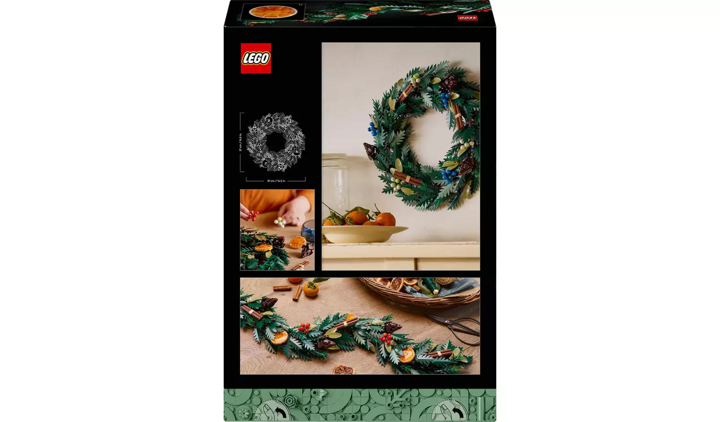 LEGO Botanicals Wreath Festive Home Decor Set | Ages 18+ | Model 10340 | NEW LEGO
